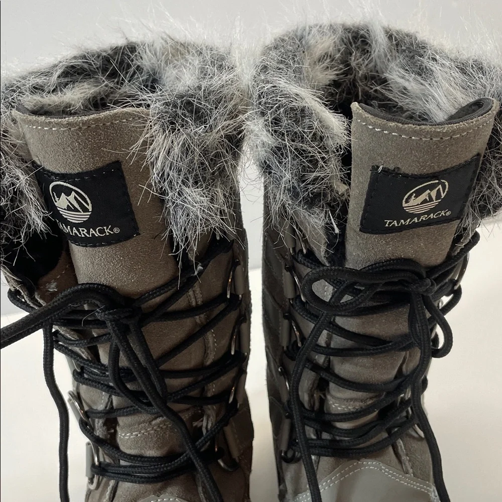 Tamarack Faux Fur Lined Waterproof Snow Boots Lace Up Winter Size 6